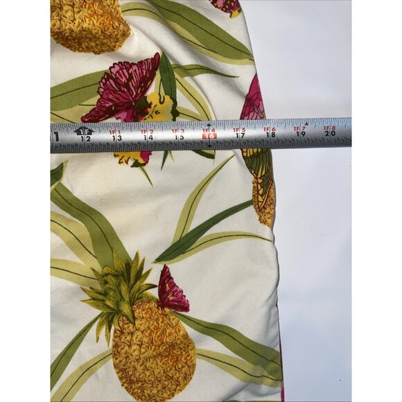 Parrot & Pineapple Print Capri Pants 4P By Bill Blass - Picture 12 of 16